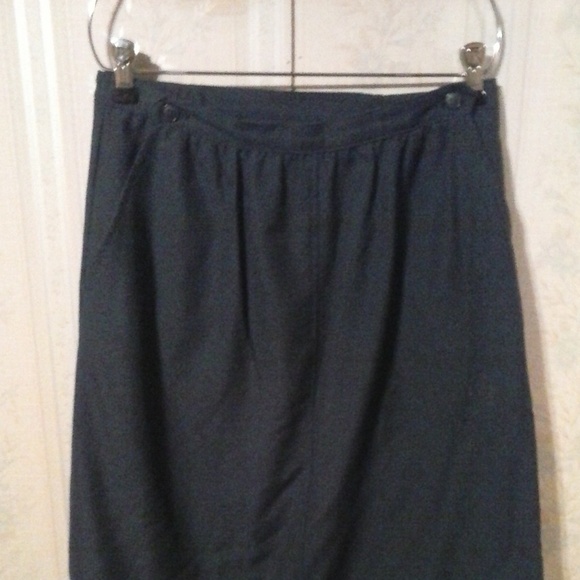 *PERSONAL WOMEN'S DARK BLUE LINEN SKIRT - Picture 1 of 5